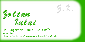 zoltan kulai business card